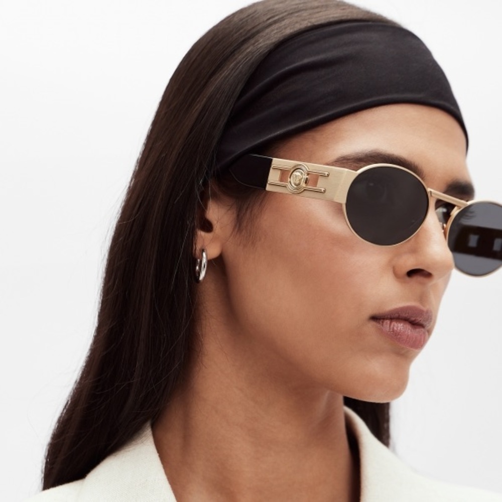 NEW VERSACE VE2264 1002/87 UNISEX VERSACE OVAL DECO SUNGLASSES VE2264 100287